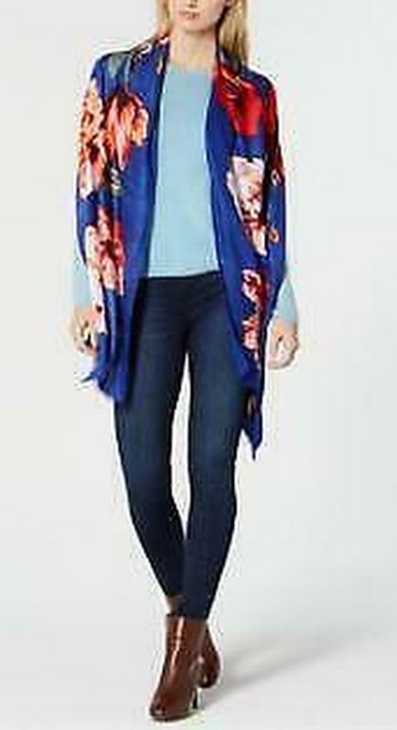 INC International Concepts Floral Bouquet Super-Soft Scarf & Wrap by Vanessa Jane
