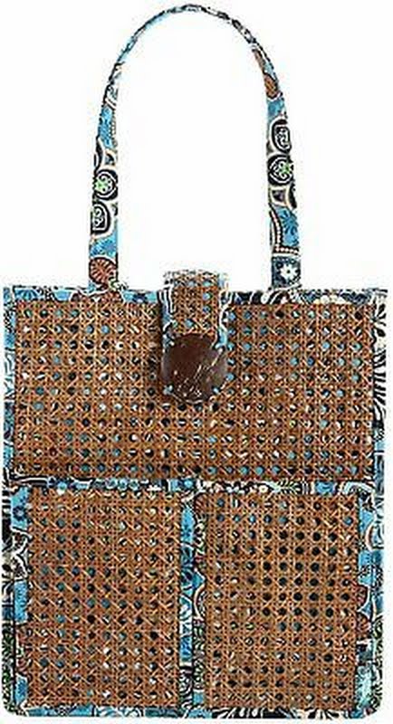 Vera Bradley Tiki Tote Bag Bali Blue by Vanessa Jane