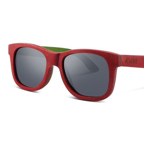 Traveler | Red | Wooden Sunglasses by TMBR