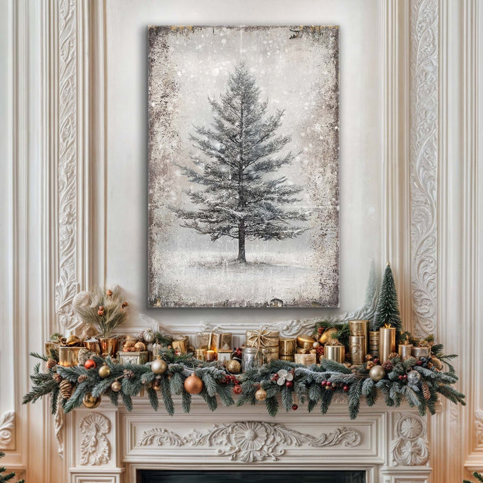 Vintage Christmas Tree Wall Art IX by Tailored Canvases