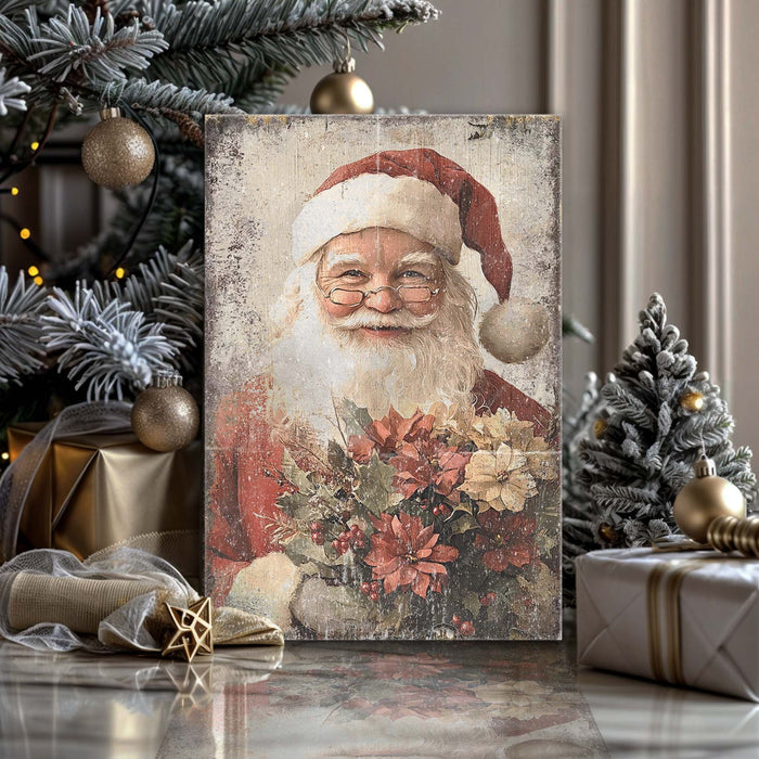 Vintage Christmas Santa Claus Wall Art by Tailored Canvases
