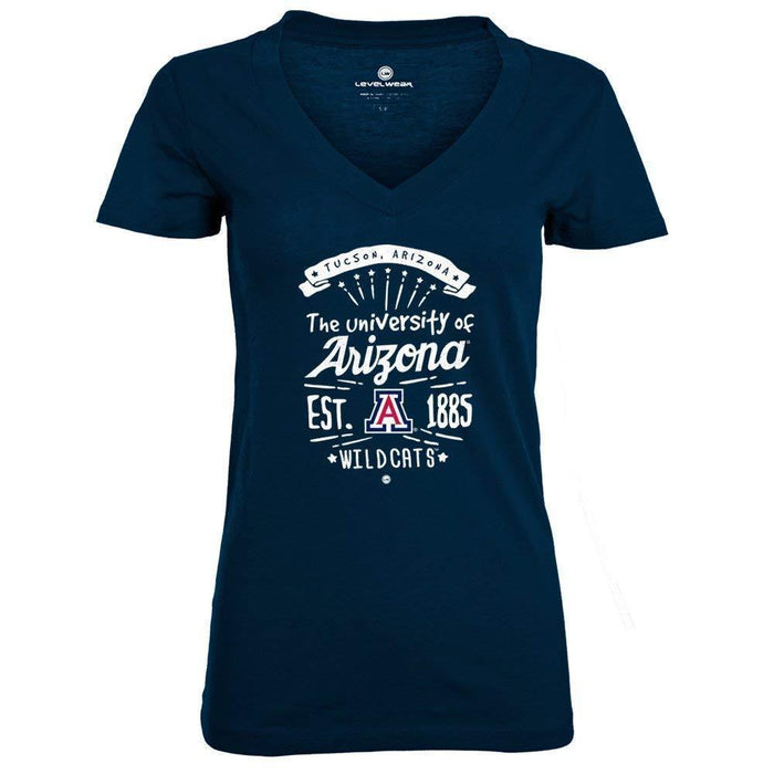 Levelwear NCAA Arizona Wildcats Women Anthem Entice V-Neck T-Shirt, Size Large by Vanessa Jane