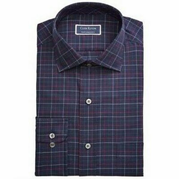 Club Room Mens Regular Fit Performance Stretch Dress Shirt by Vanessa Jane