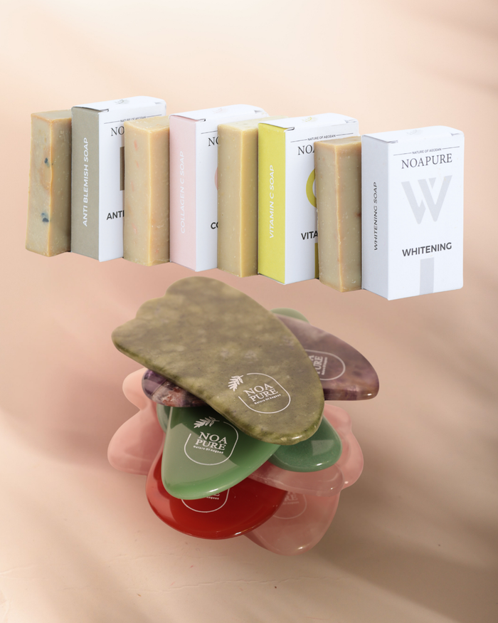 Gua Sha Stone + Facial Soap Bundle by NoaPure.com