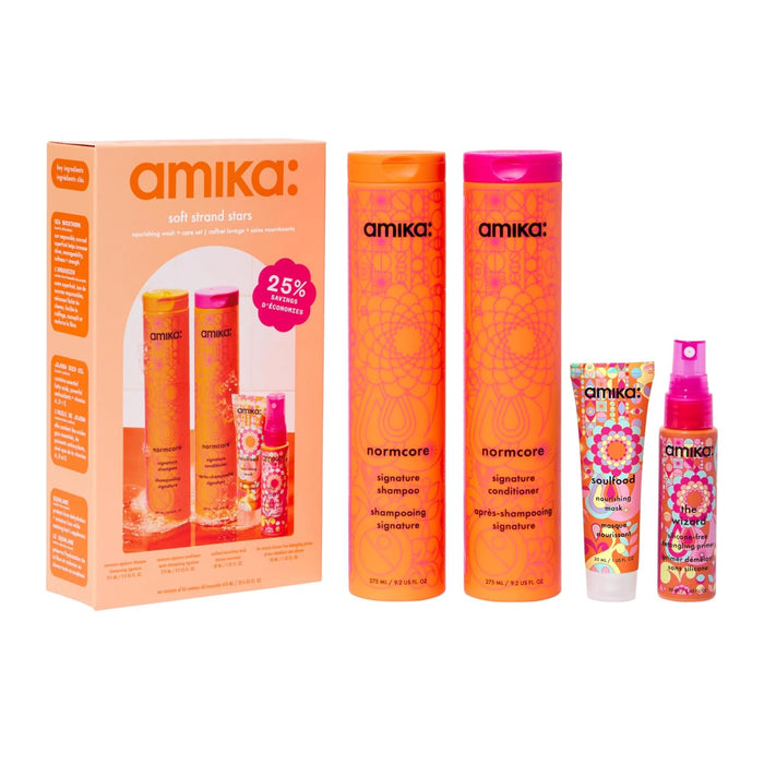 Amika Soft Strand Stars Nourishing Wash + Care Set (4 Piece) by Nava Beauty