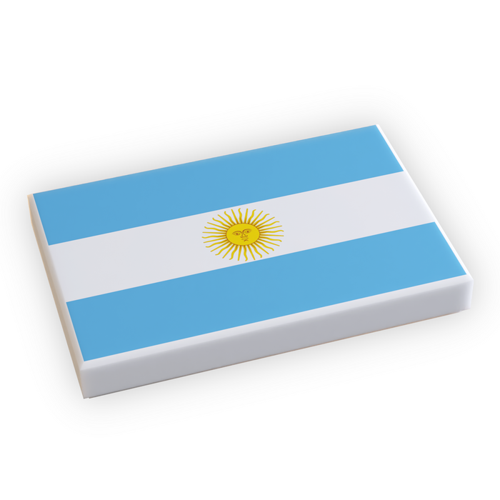 Argentina Flag (2x3 Tile) made using LEGO part by B3 Customs