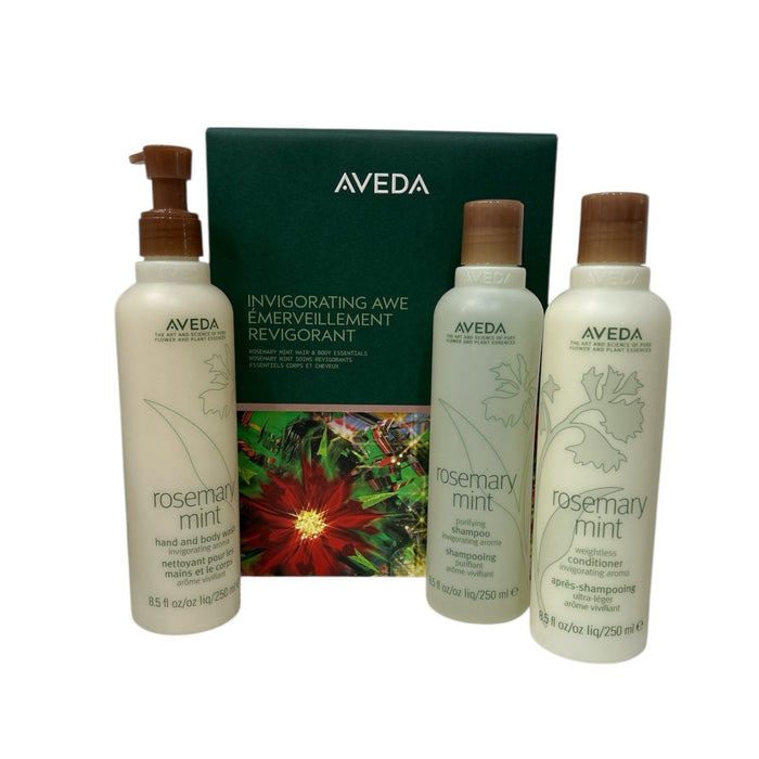 Aveda Invigorating AWE Rosemary Mint Hair & Body Essentials Gift Set by Nava Beauty