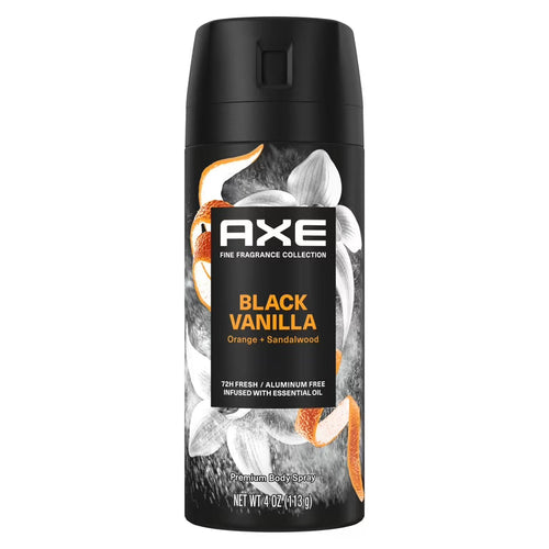 AXE Body Spray Black Vanilla, Deodorant Body Spray for Men, 4 oz by Pasteur Pharmacy