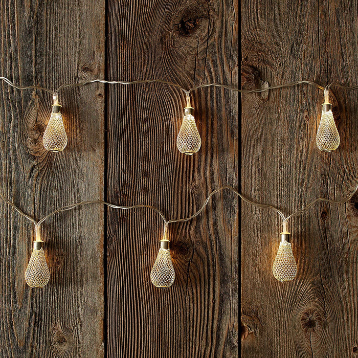 Signature Battery Operated Dome Metal Cap LED Light String, Silver, 4.5-Feet by Vanessa Jane