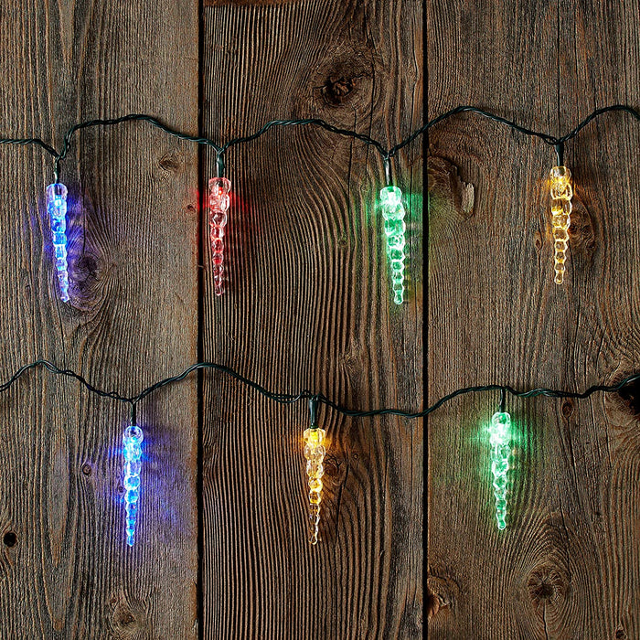UltraLED Battery Operated Icicle Twinkle Light String, Multi-Color, 3.5-Feet by Vanessa Jane