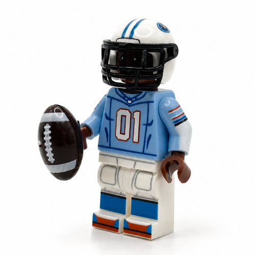 #01 QB Ward TEN Football Player Minifig by B3 Customs