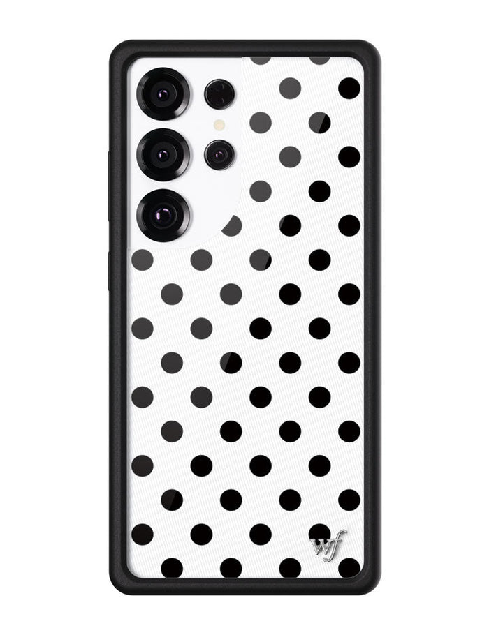 Polka Dot | White and Black Samsung Galaxy Case by Wildflower Cases