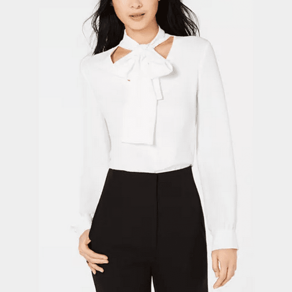 Bar III Women's Bow-Tie Blouse, Size Small by Vanessa Jane