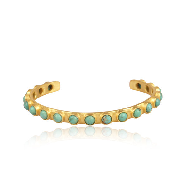Turquoise Studded Cuff by Christina Greene