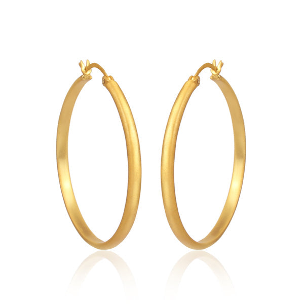Matte Hoop Earrings by Christina Greene