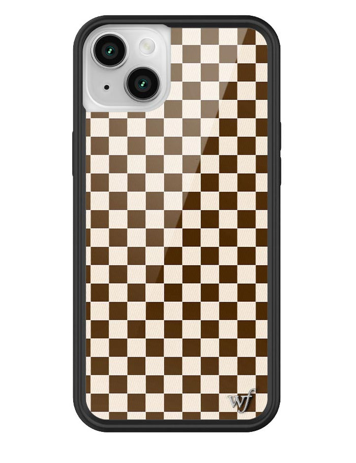 Checkers | Brown iPhone Case by Wildflower Cases