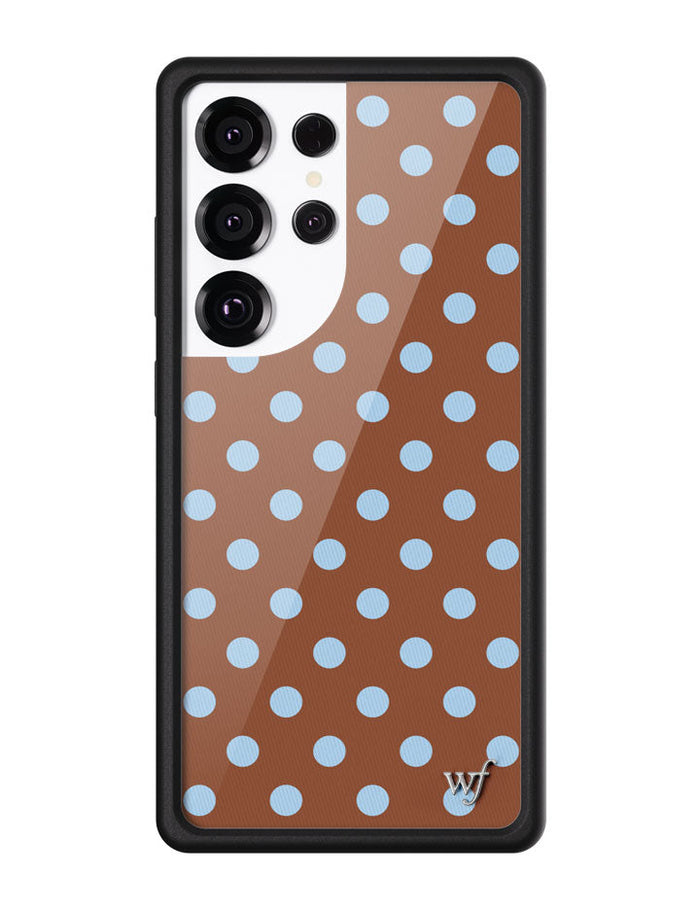 Polka Dot | Brown and Blue Samsung Galaxy Case by Wildflower Cases