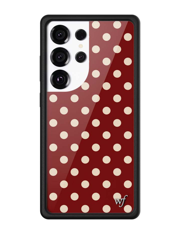 Polka Dot | Burgundy and Cream Samsung Galaxy Case by Wildflower Cases