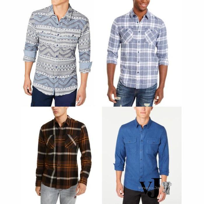 American Rag Mens Medium-Weight Cotton Button-Down Shirt by Vanessa Jane
