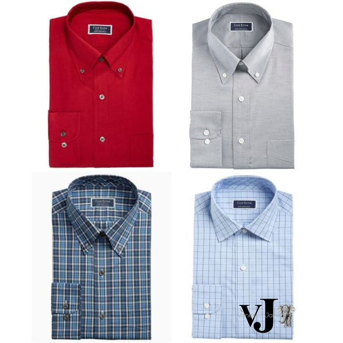 Club Room Mens Classic/Regular Fit Stretch Wrinkle-Resistant by Vanessa Jane