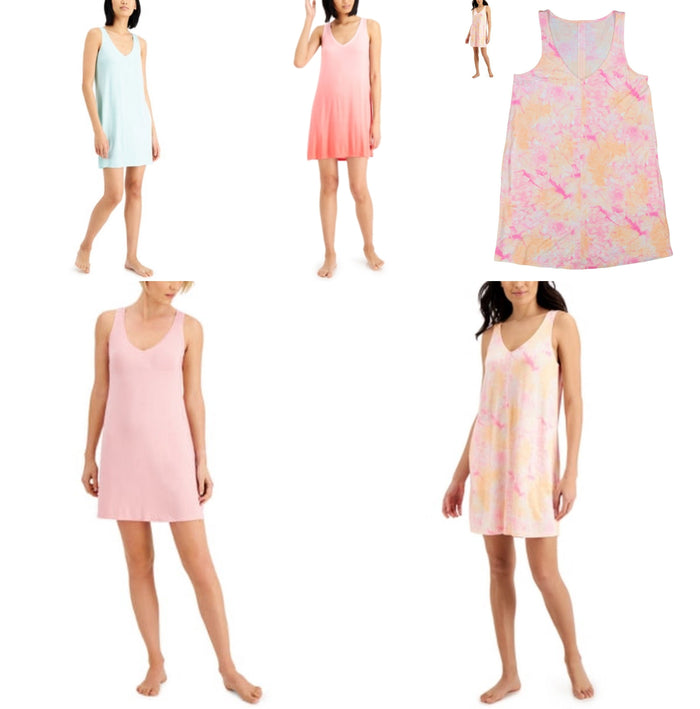 Jenni Printed Tank Chemise Nightgown by Vanessa Jane