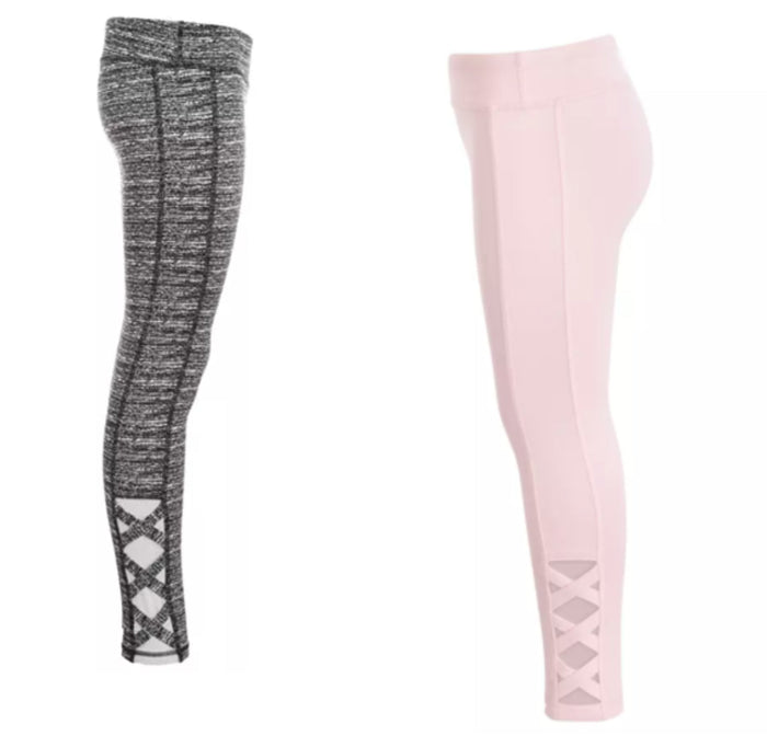 Ideology Big Girls Static-Print Caged Leggings by Vanessa Jane