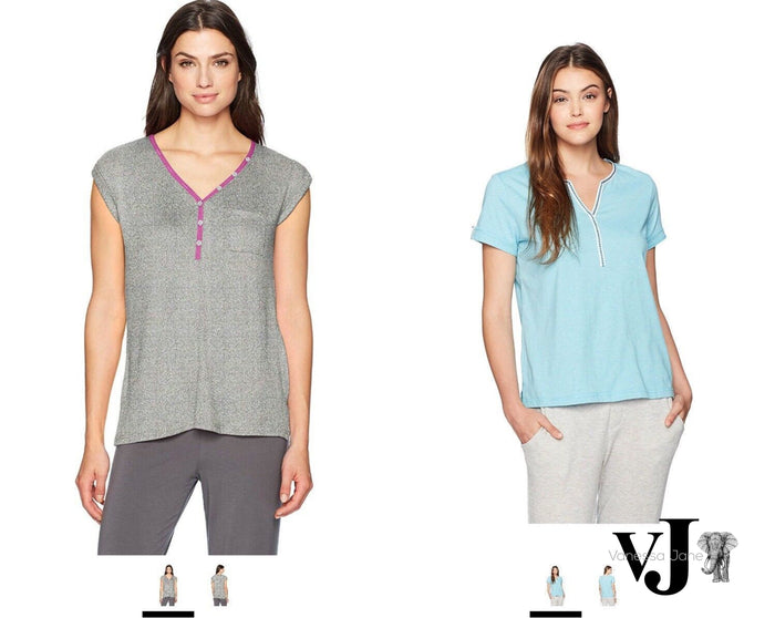 Karen Neuburger Womens Short Sleeve T-Shirt Pajama Top by Vanessa Jane