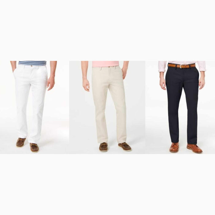 Club Room Mens Flat Front Button-Zip Fly Chino Pants by Vanessa Jane