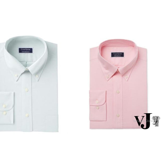 Club Room Mens Regular-Fit Button up Dress Shirt by Vanessa Jane