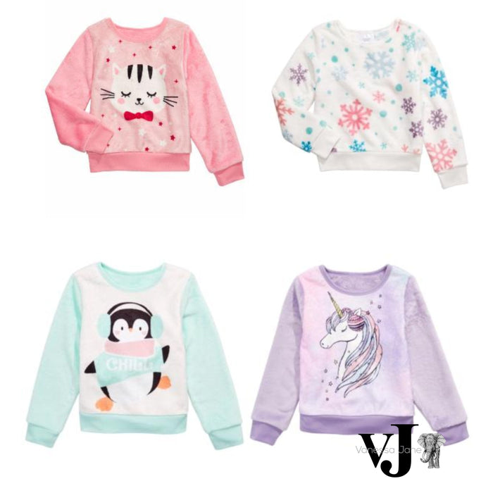 Evy of California Toddler Girls Unicorn Sweatshirt by Vanessa Jane