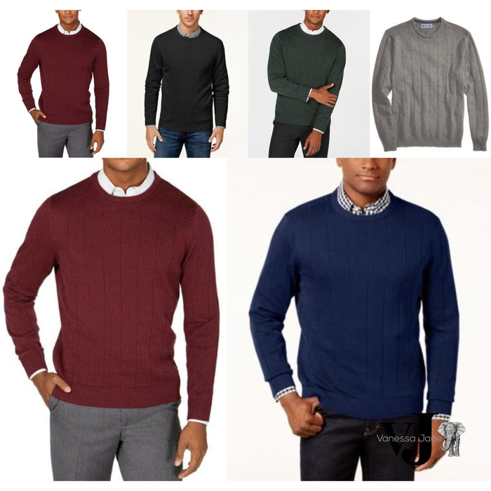 Club Room Mens Ribbed Sweater by Vanessa Jane