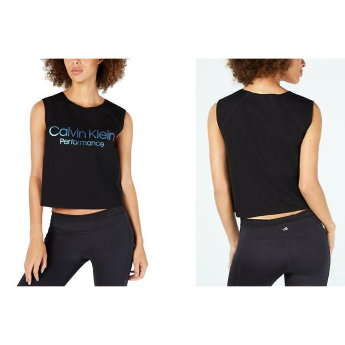 Calvin Klein Performance Womens Cropped Active Wear Tank Top by Vanessa Jane