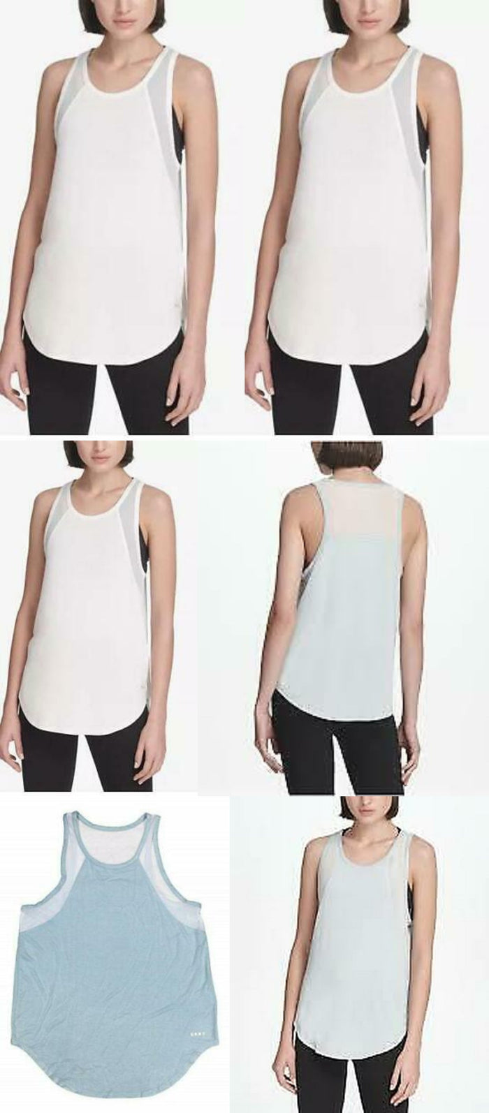 DKNY Mesh Trimmed Tank Top Surreal by Vanessa Jane