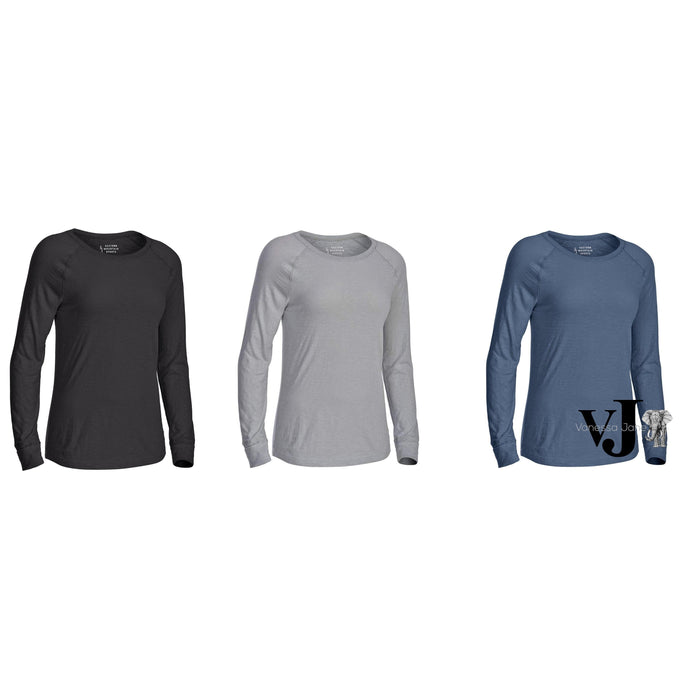 Eastern Mountain Womens Solid Organic Cotton Long-Sleeve Tee by Vanessa Jane
