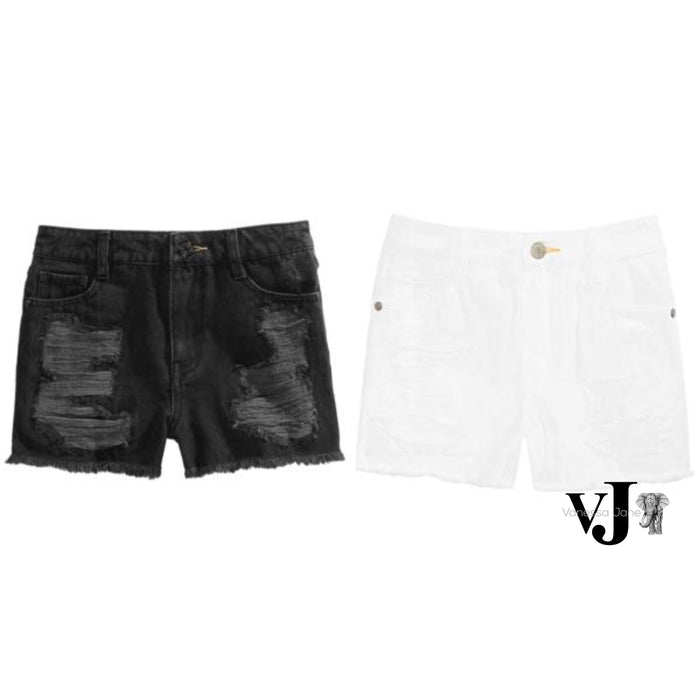 Epic Threads Big Girls Ripped Cotton Denim Shorts by Vanessa Jane