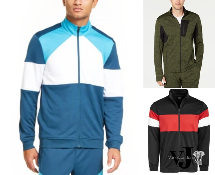 ID Ideology Mens Colorblocked Track Jacket by Vanessa Jane