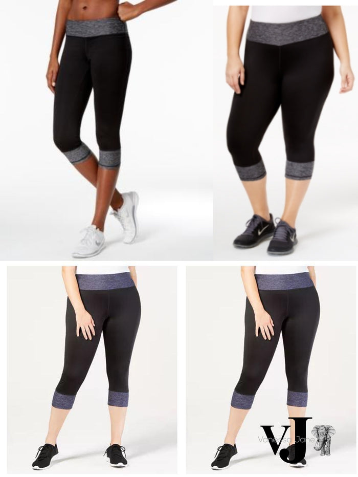 Ideology Womens Workout Colorblock Athletic Leggings by Vanessa Jane