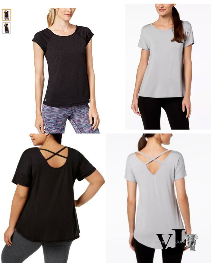Ideology Womens Crisscross Back Top by Vanessa Jane