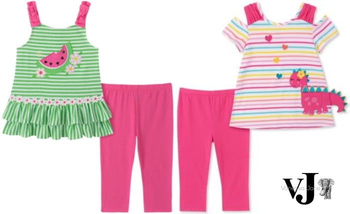Kids Headquarters Baby Girls 2-Pc. Top and Leggings Set by Vanessa Jane