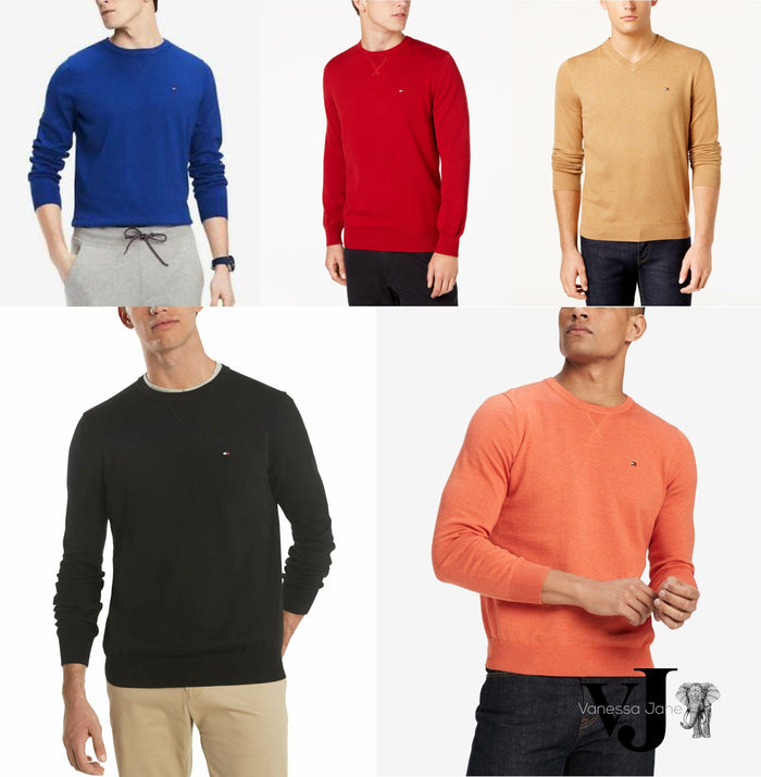 Tommy Hilfiger Mens Signature Crew-Neck Classic Fit Sweater by Vanessa Jane