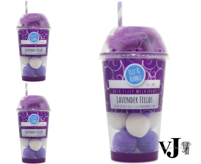 Fizz & Bubble Fields Bath Fizzy Milkshake Bomb Lot of 3 by Vanessa Jane