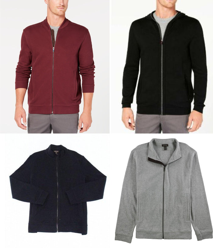 Tasso Elba Mens Zip-Front Heathered Jacket by Vanessa Jane