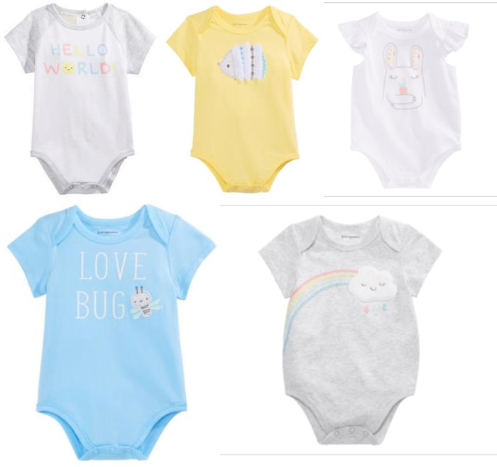 First Impressions Baby Boys and Girls Printed Bodysuit by Vanessa Jane
