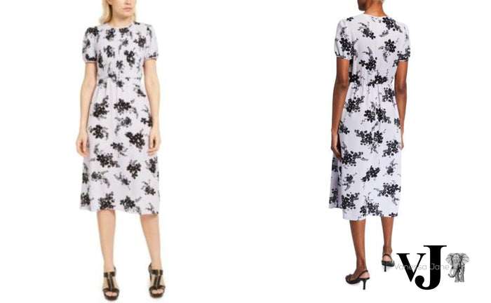 Michael Kors Pintuck Floral Print Short Sleeve Dress by Vanessa Jane