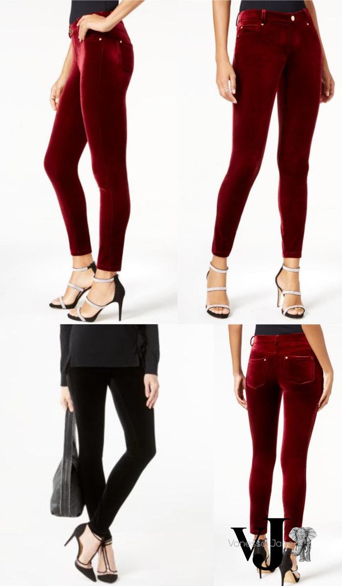 International Concepts Petite Velvet Skinny Pants by Vanessa Jane
