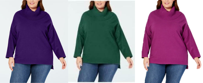 Style & Co Plus Size Cowl-Neck Sweater by Vanessa Jane