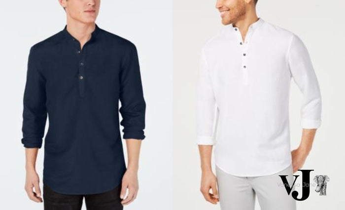 I.n.c. Mens Four-Button Linen Shirt by Vanessa Jane