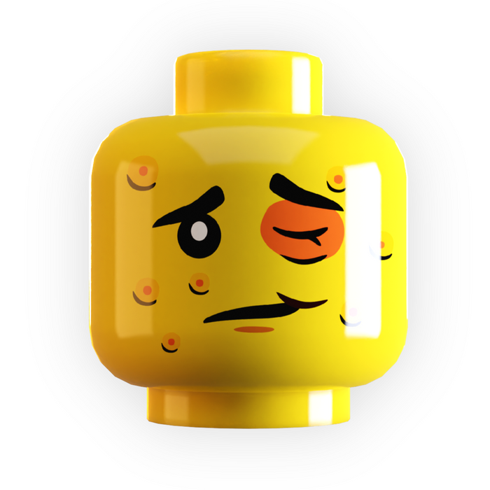 Bee Stings on Minifig Head made using LEGO part by B3 Customs