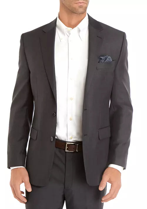 Lauren Ralph Lauren Solid Classic Fit Charcoal Sport Coat, Size 52Short by Vanessa Jane