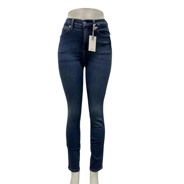 Good American Good Legs Crop Jeans in Blue615, Size 24 by Vanessa Jane